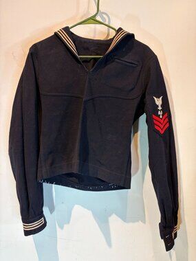 WWII - Korean War US Navy Engineering Petty Officer 1st Class Jumper Uniform w p
